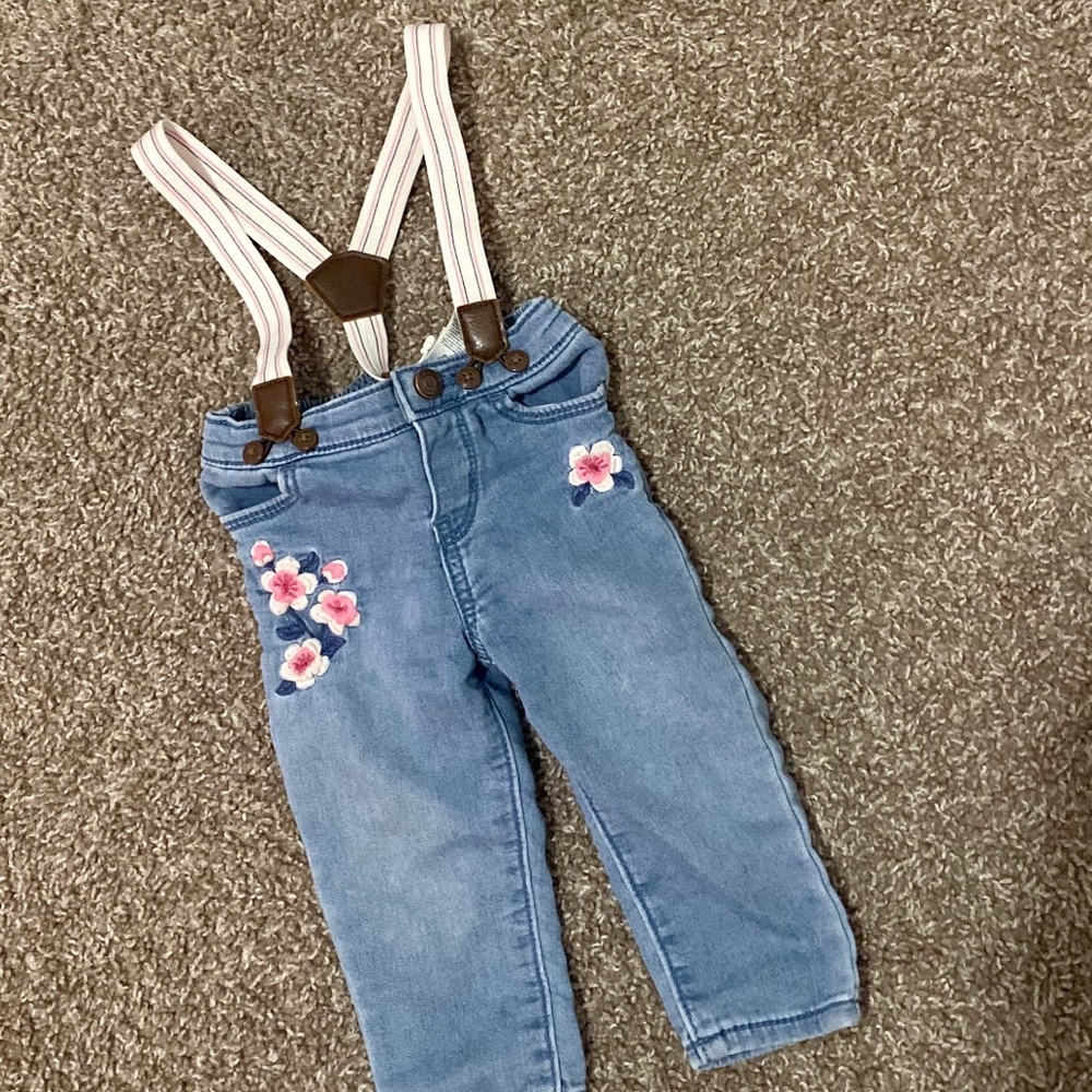 Baby Girl Pants with Adorable Suspenders! - Picture 1 of 4